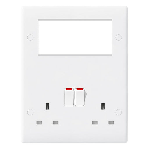 BG 822EM4 Combination Plate 2G 4 Module - BG - Sparks Warehouse