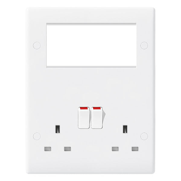 BG 822EM4 Combination Plate 2G 4 Module - BG - Sparks Warehouse