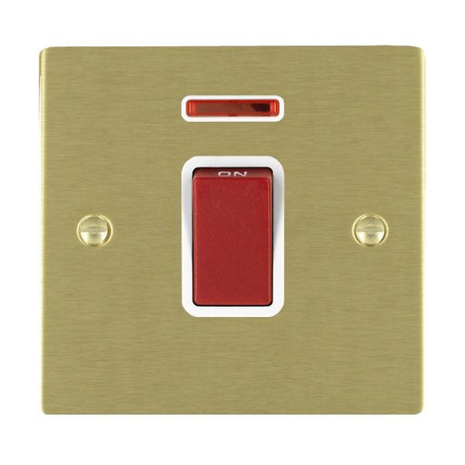 Hamilton 8245NW - Sher SB 1g 45A Double Pole+N Red Rkr/WH