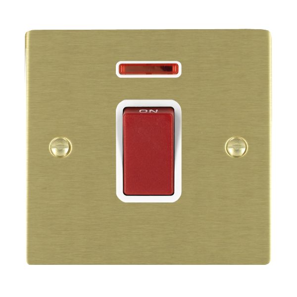 Hamilton 8245NW - Sher SB 1g 45A Double Pole+N Red Rkr/WH