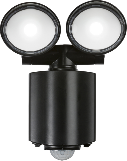 Knightsbridge FL16ABK IP44 Twin LED Spot Black Security Light with PIR Floodlight Knightsbridge - Sparks Warehouse