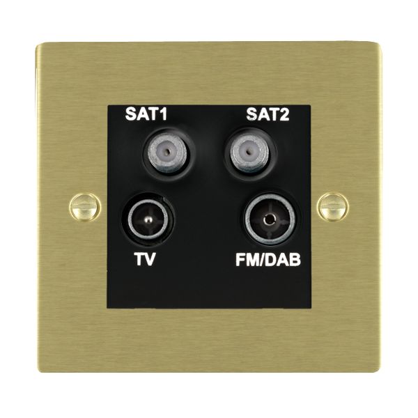 Hamilton 82DENTB - Sher SB Non-Isolated TV+FM+2XSAT BL