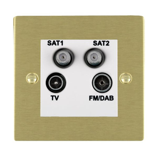 Hamilton 82DENTW - Sher SB Non-Isolated TV+FM+2XSAT WH