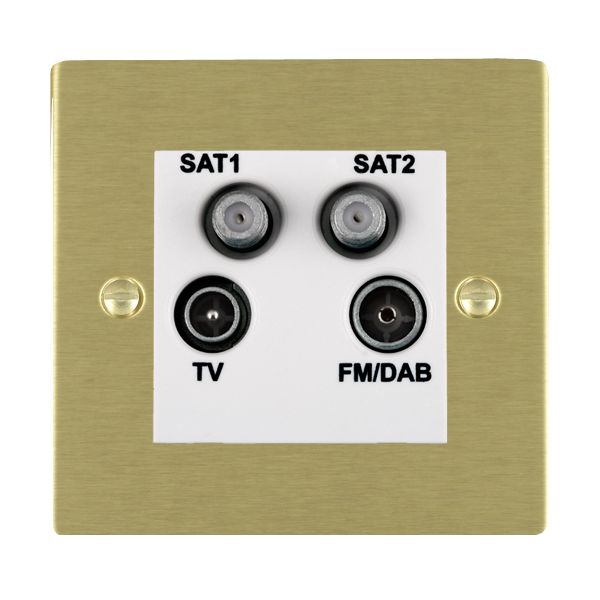 Hamilton 82DENTW - Sher SB Non-Isolated TV+FM+2XSAT WH