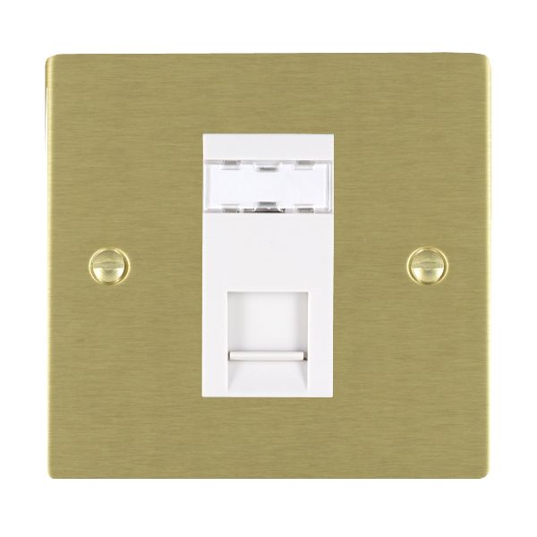 Hamilton 82J12W - Sher SB 1g RJ12 Outlet-Unshield WH