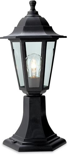 Firstlight 8350BK Malmo Lantern - Pillar - Black Resin - Firstlight - sparks-warehouse