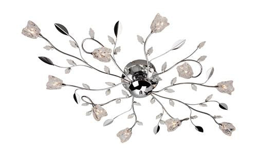 Firstlight 8362CH Cindy 10 Light Flush Fitting - Chrome with Clear Glass - Firstlight - sparks-warehouse