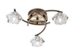 Firstlight 8364AB Clara 3 Light Flush Fitting - Antique Brass with Clear Glass - Firstlight - sparks-warehouse