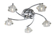 Firstlight 8365CH Clara 5 Light Flush Fitting - Chrome with Clear Glass - Firstlight - sparks-warehouse