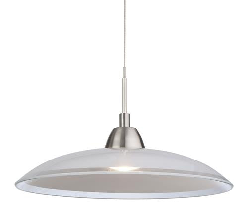 Firstlight 8376BS Nassau LED Pendant - Brushed Steel with Glass - Firstlight - sparks-warehouse
