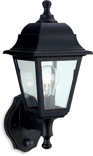 Firstlight 8400BK Oslo Lantern - Uplight with PIR - Black Resin - Firstlight - sparks-warehouse