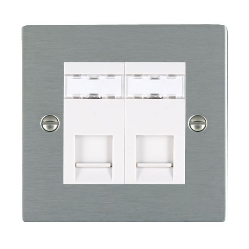 Hamilton 842J12W - Sher SS 2g RJ12 Outlet-Unshield WH