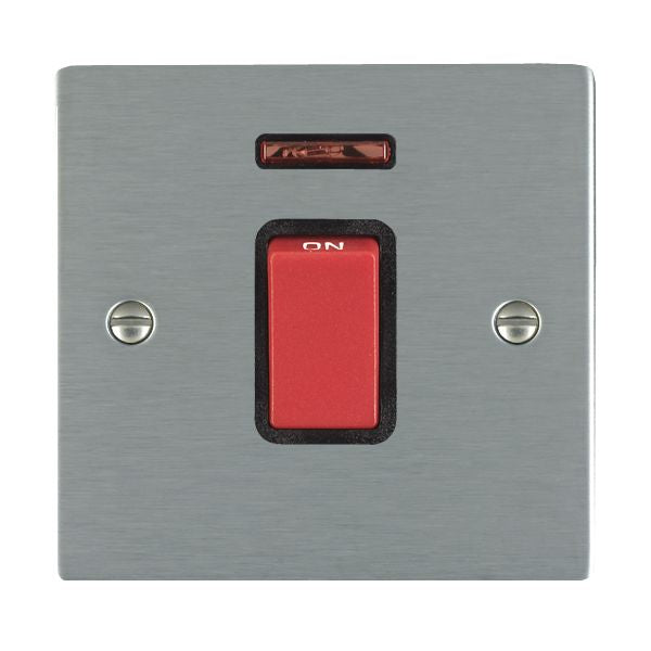 Hamilton 8445NB - Sher SS 1g 45A Double Pole+N Red Rkr/BL