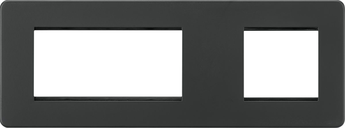 Knightsbridge SF6GAT Screwless 6G Modular Faceplate (2G + 4G) - Anthracite  Sparks Warehouse - Sparks Warehouse