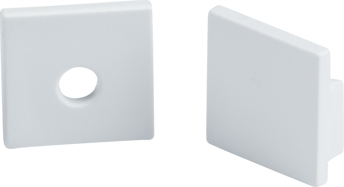 Knightsbridge 1MPLACAP Aluminium Plaster In Profile End Caps  Sparks Warehouse - Sparks Warehouse