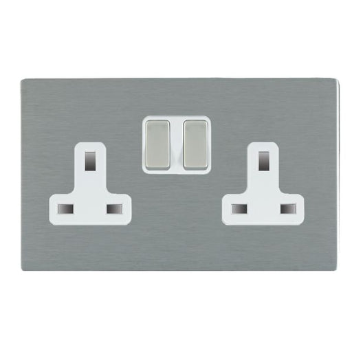 Hamilton 84CSS2SS-W - Sher CFX SS 2g 13A DP Swt Skt SS/WH