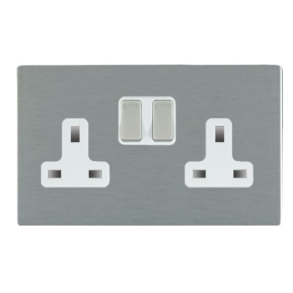 Hamilton 84CSS2SS-W - Sher CFX SS 2g 13A DP Swt Skt SS/WH