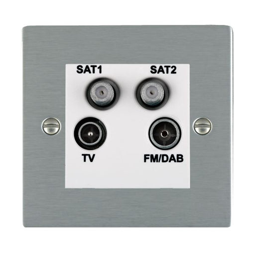 Hamilton 84DENTW - Sher SS Non-Isolated TV+FM+2XSAT WH