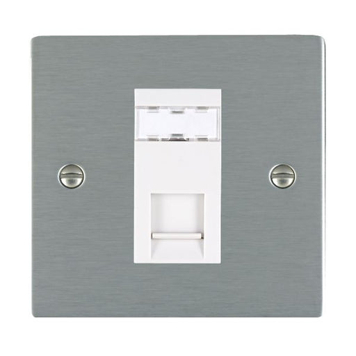 Hamilton 84J12W - Sher SS 1g RJ12 Outlet-Unshield WH