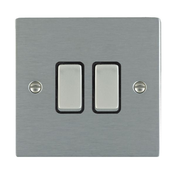 Hamilton 84R22SS-B - Sher SS 2g 10AX 2 Way Rkr SS/BL