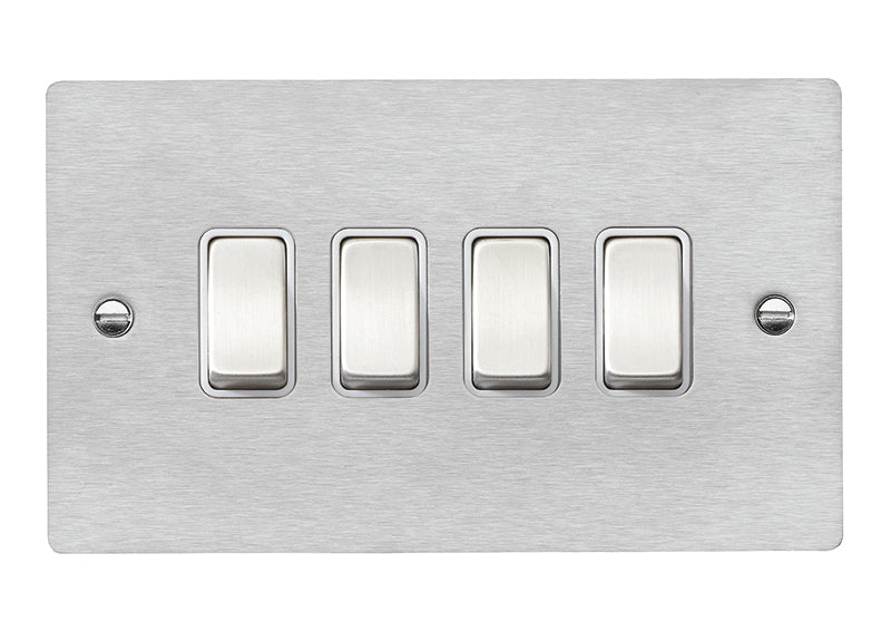 Hamilton 84R24SS-W - Sher SS Rkr 2 Way 4g 10AX SS/WH