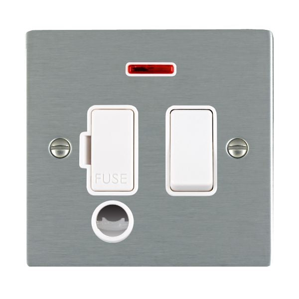 Hamilton 84SPNCWH-W - Sher SS 13A DP Fuse SP+N+CO WH/WH