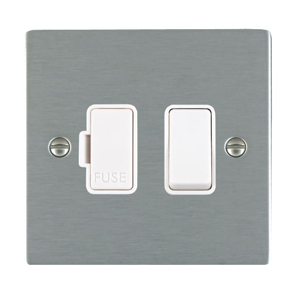 Hamilton 84SPWH-W - Sher SS 1g 13A DP Fused Spur WH/WH