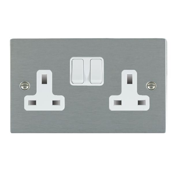 Hamilton 84SS2WH-W - Sher SS 2g 13A DP Swt Skt WH/WH