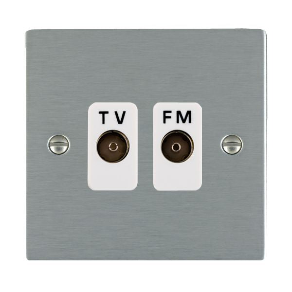 Hamilton 84TVFMW - Sher SS Isolat TV/FM Diplex 1in/2out WH