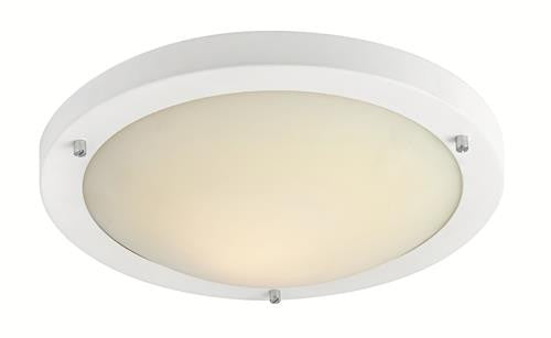Firstlight 8611WH Rondo LED Flush Fitting - Matt White with Opal Glass - Firstlight - sparks-warehouse