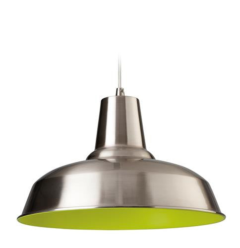 Firstlight 8623BSGN Smart Pendant - Brushed Steel with Green Inside - Firstlight - sparks-warehouse
