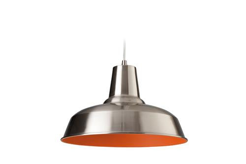 Firstlight 8623BSOR Smart Pendant - Brushed Steel with Orange Inside - Firstlight - sparks-warehouse