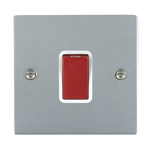 Hamilton 8645W - Sher SC 1g 45A Double Pole Red Rkr/WH