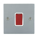 Hamilton 8645W - Sher SC 1g 45A Double Pole Red Rkr/WH