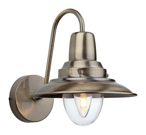 Firstlight 8686AB Fisherman Wall Light - Antique Brass with Clear Glass - Firstlight - sparks-warehouse