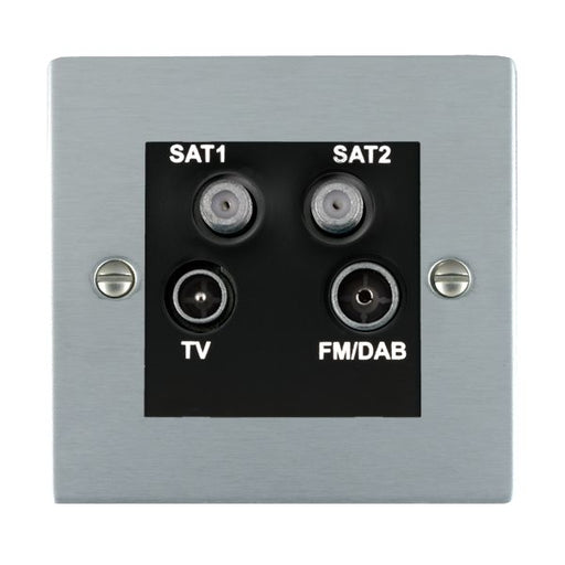 Hamilton 86DENTB - Sher SC Non-Isolated TV+FM+2XSAT BL