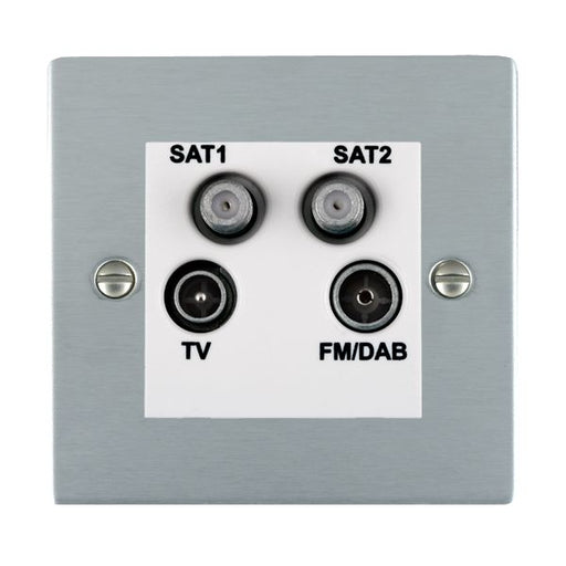 Hamilton 86DENTW - Sher SC Non-Isolated TV+FM+2XSAT WH