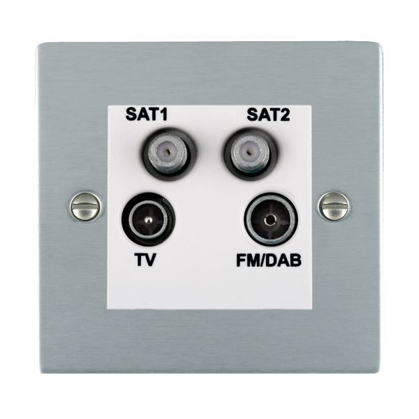 Hamilton 86DENTW - Sher SC Non-Isolated TV+FM+2XSAT WH