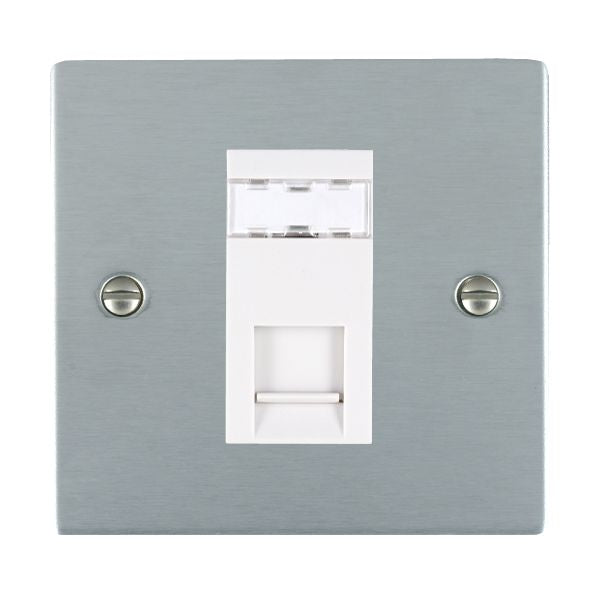 Hamilton 86J12W - Sher SC 1g RJ12 Outlet-Unshield WH