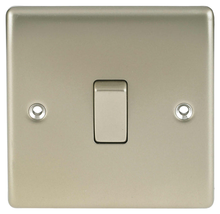 BG Nexus NPR13 Metal Pearl Nickel Intermediate Light Switch Plate 10 Amp - BG - Sparks Warehouse
