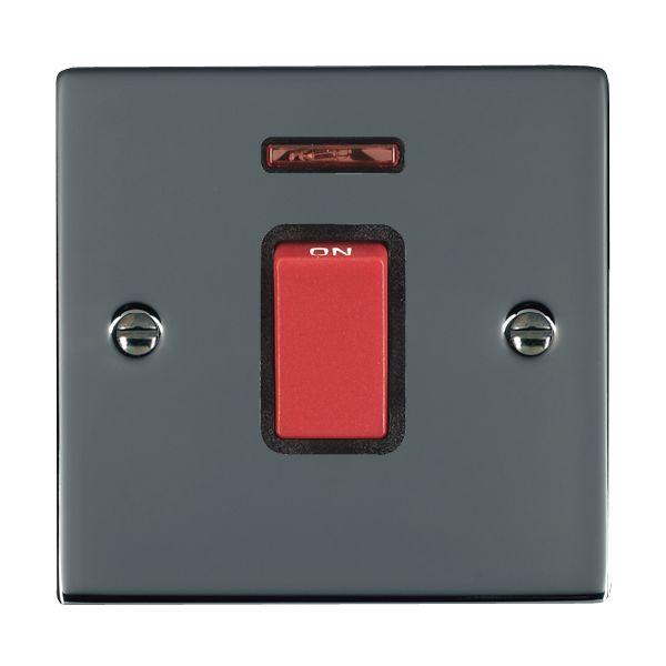 Hamilton 8845NB - Sher BK 1g 45A Double Pole+N Red Rkr/BL