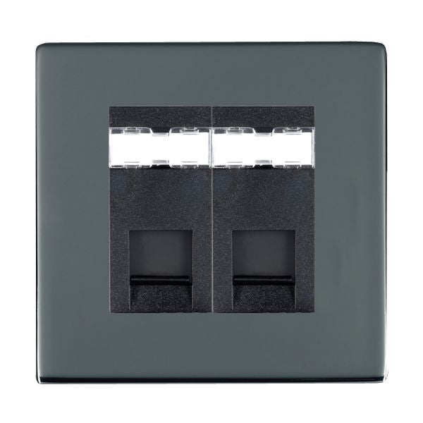 Hamilton 88C2J12B - Sher CFX BK 2g RJ12 Outlet-Unshield BL