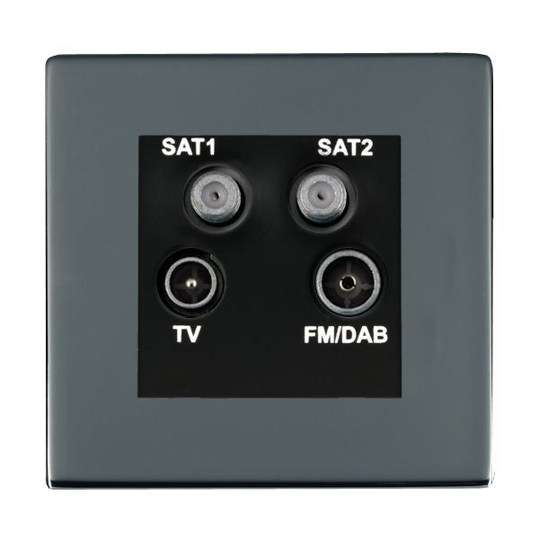 Hamilton 88CDENTB - Sher CFX BK Non-Isolated TV+FM+2XSAT BL