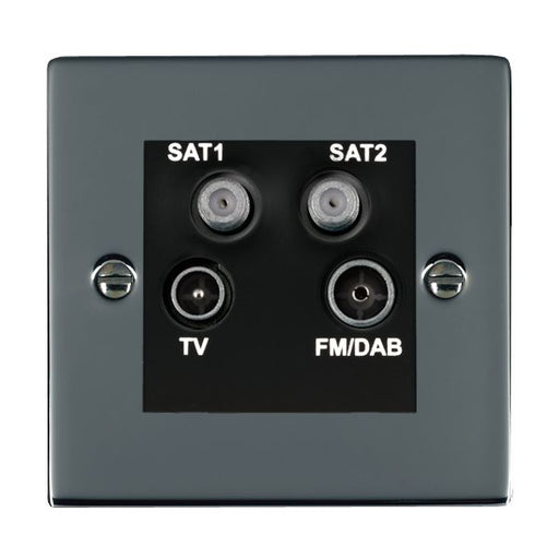 Hamilton 88DENTB - Sher BK Non-Isolated TV+FM+2XSAT BL