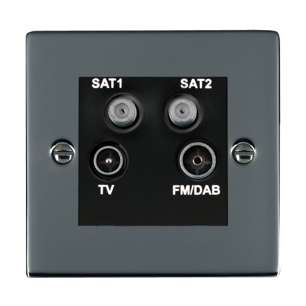 Hamilton 88DENTB - Sher BK Non-Isolated TV+FM+2XSAT BL