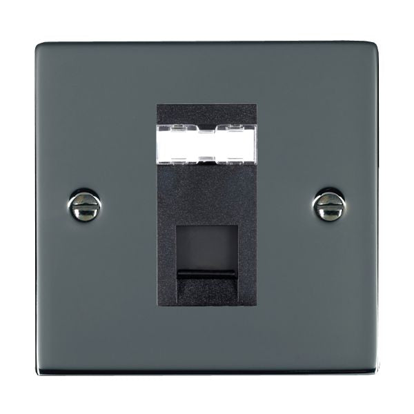 Hamilton 88J12B - Sher BK 1g RJ12 Outlet-Unshield BL