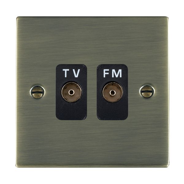 Hamilton 89TVFMB - Sher AB Isolat TV/FM Diplex 1in/2out BL