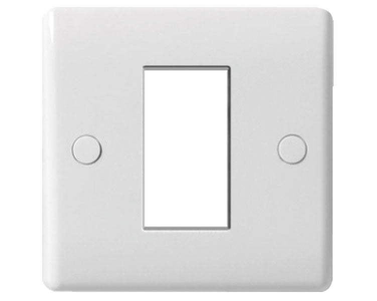BG Nexus 8EMS1 White Plastic 1G 1 Module Front Plate (25 x 50mm) - BG - sparks-warehouse