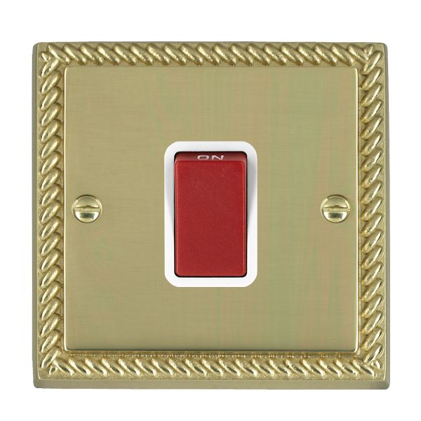 Hamilton 9045W - Cher G PB 1g 45A Double Pole Red Rkr/WH