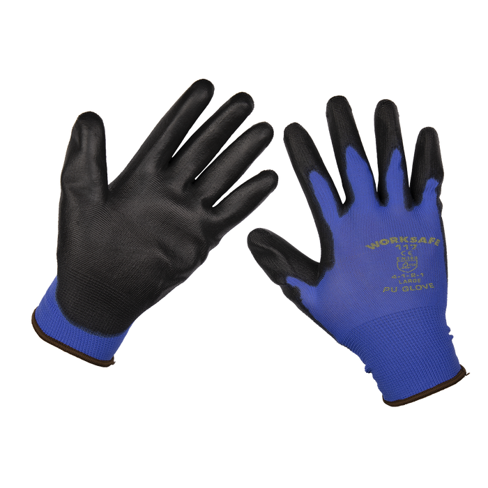 Sealey - 9117L Lightweight Precision Grip Gloves (Large) - Pair Safety Products Sealey - Sparks Warehouse